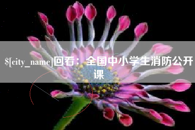 正定回看：全国中小学生消防公开课
