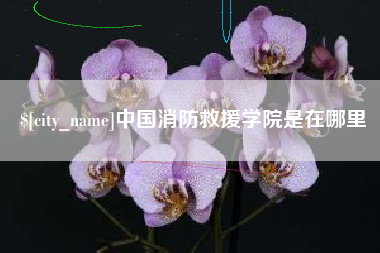 正定中国消防救援学院是在哪里