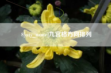 正定九宫格方向排列