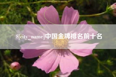 正定中国金牌排名前十名
