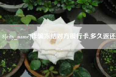 正定诈骗冻结对方银行卡,多久返还