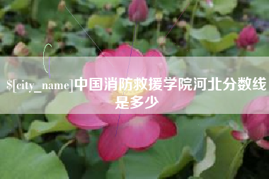正定中国消防救援学院河北分数线是多少