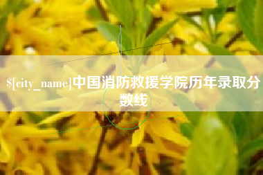 正定中国消防救援学院历年录取分数线