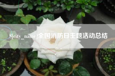 正定全国消防日主题活动总结