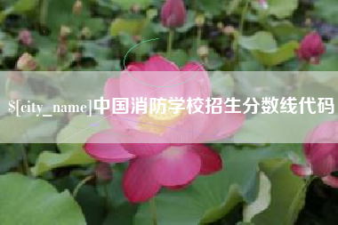 正定中国消防学校招生分数线代码