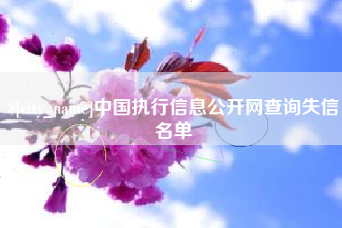 正定中国执行信息公开网查询失信名单