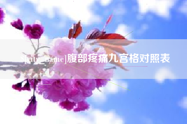 正定腹部疼痛九宫格对照表