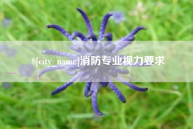 正定消防专业视力要求