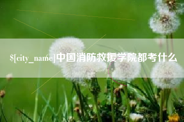正定中国消防救援学院都考什么