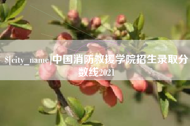 正定中国消防救援学院招生录取分数线2021