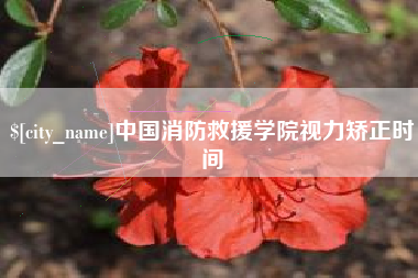 正定中国消防救援学院视力矫正时间