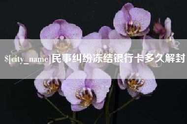 正定民事纠纷冻结银行卡多久解封
