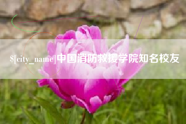 正定中国消防救援学院知名校友