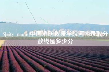 正定中国消防救援学院河南录取分数线是多少分