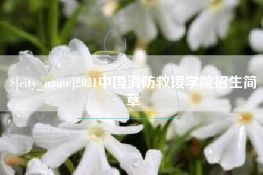 正定2021中国消防救援学院招生简章