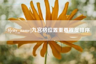 正定九宫格位置重要程度排序
