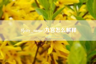 正定九宫怎么解释