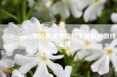 正定消防救援学院招生录取分数线2020福建