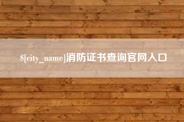 正定消防证书查询官网入口