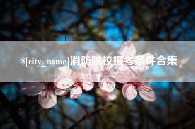 正定消防院校报考条件合集